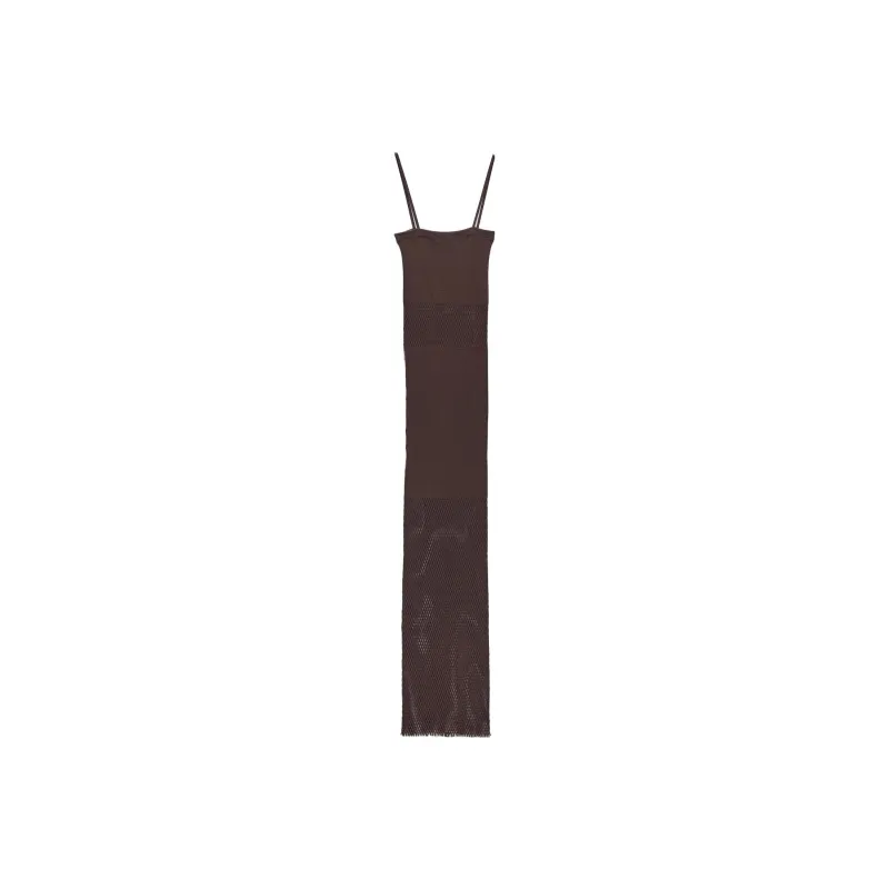 ZARA Slip Dresses Women's Chocolate-0