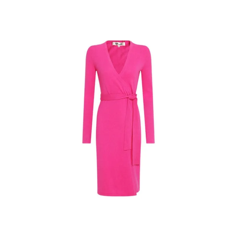 DVF Diane Von Furstenberg Long-Sleeved Dresses Women's Fuchsia-0