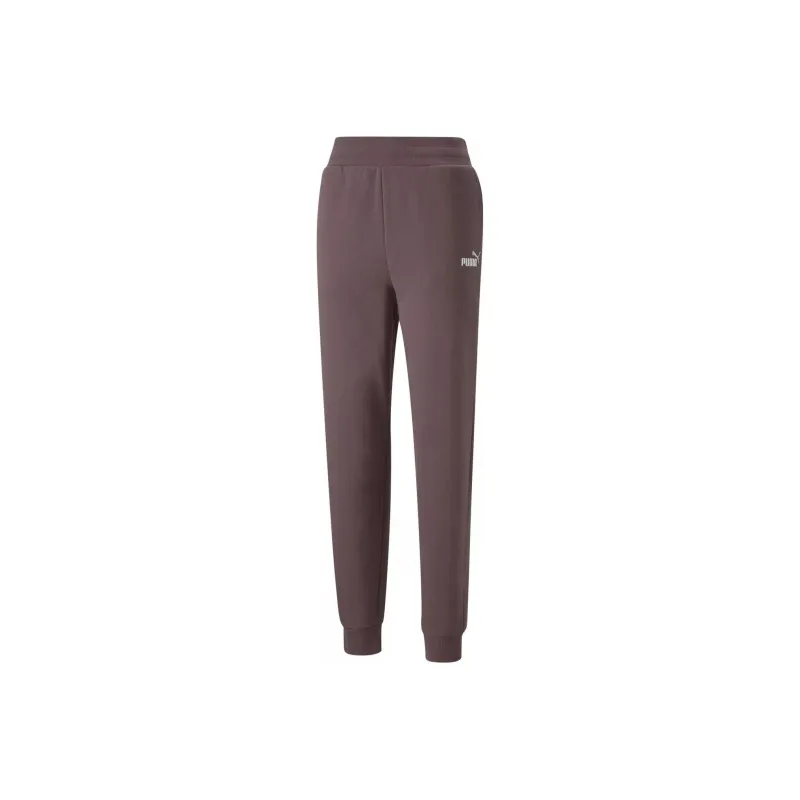 PUMA ESS+ EMBROIDERY HIGH-WAIST PANTS FL CL D Knitted Sports Pants Women's Red-0