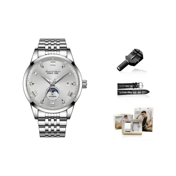 GUANQIN Master Collection Automatic Mechanical Movement Stainless Steel Watchband Watch Men's Watches Gray Dial