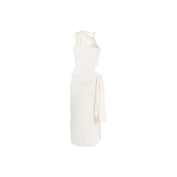 Jacquemus Abanada Draped Asymmetric Dress