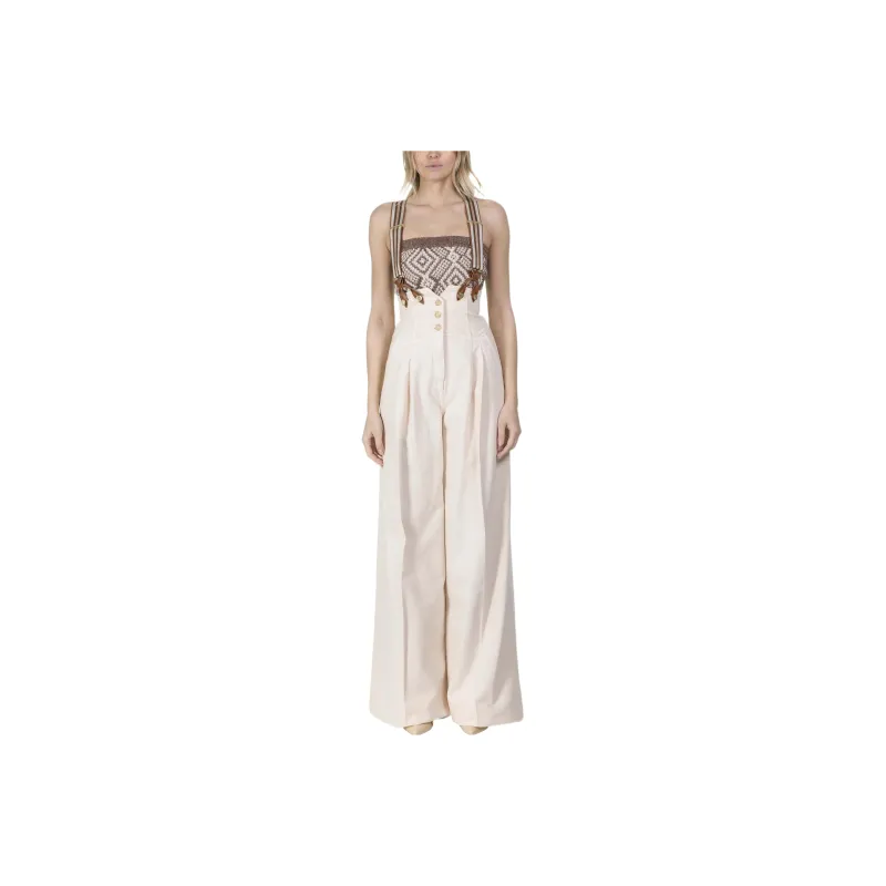 Elisabetta Franchi SS22 Jeans Women's Ecru-0
