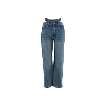 CLOUD SEASON Wide Leg Jeans Women's Blue