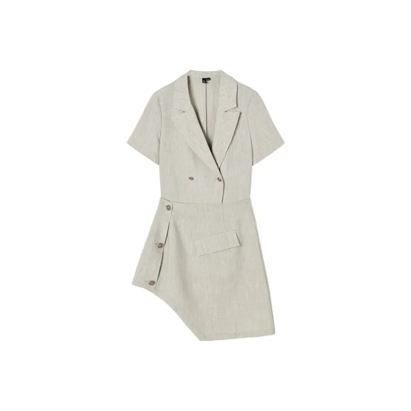 MEETLADY Business Suit Women's 2 Pack Light Coffee-0