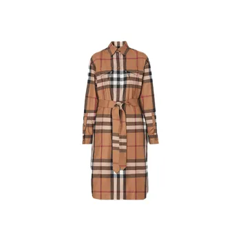 Burberry Long-Sleeved Dresses Women's Brown