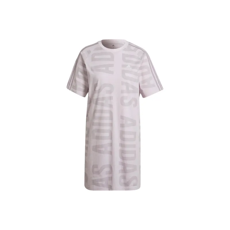 Adidas Short Sleeved Dress Women's Pink-0