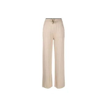Lorena Antoniazzi Straight leg Ribbed knit Trousers