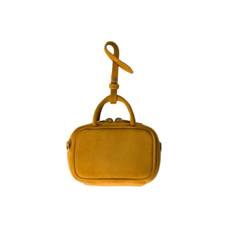 MIU MIU Beau Calfskin Shoulder Bag, Crossbody Bag, Handbag Mini Women's Mustard Yellow-2