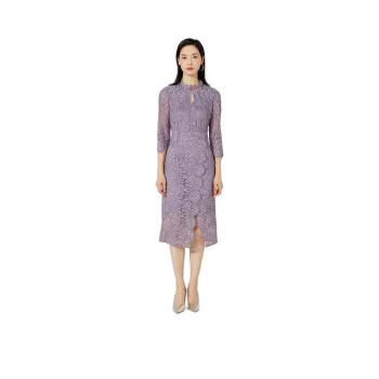 BBLLUUEE Long Sleeved Dress Women's Fragrant Purple