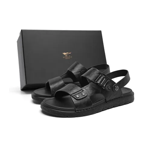 SEPTWOLVES Beach Sandals Men's Black