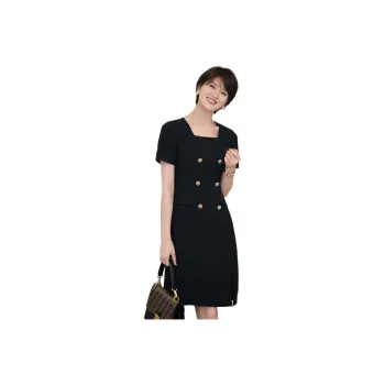 ONE SHALLOW Short Sleeved Dresses Women's Black