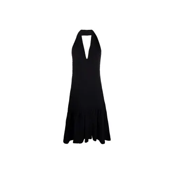 MSGM Textured Midi Halterneck Dress