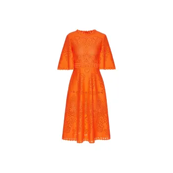 Valentino Short-Sleeved Dresses Women's Orange