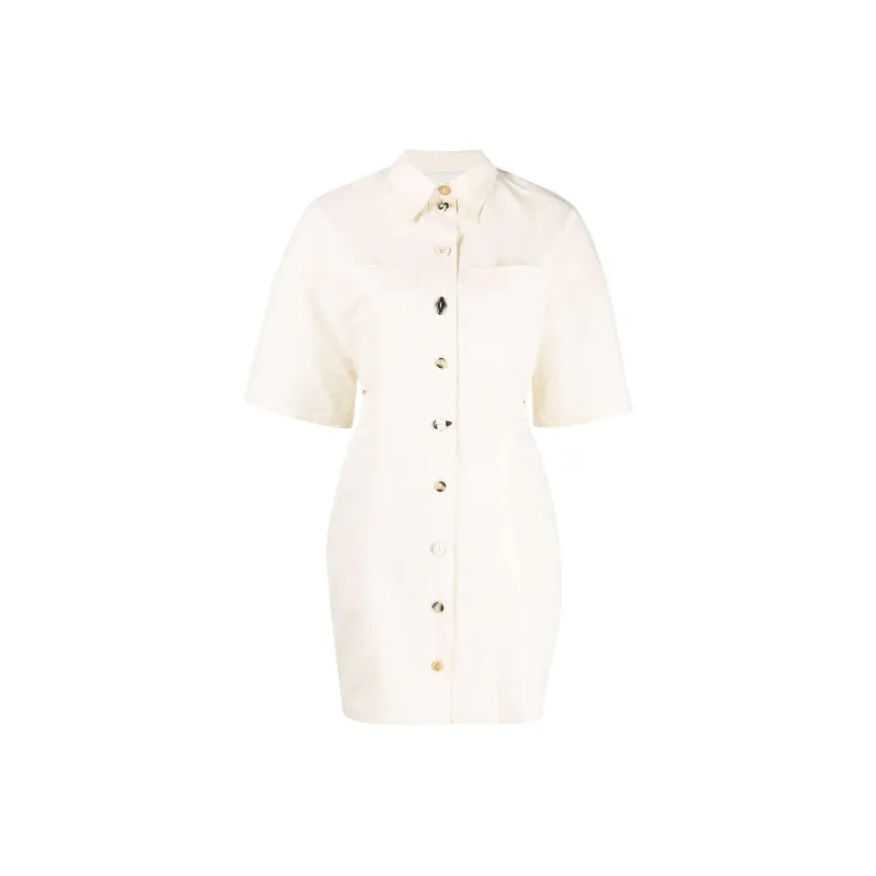 NANUSHKA Slim Cut Short Sleeved Shirt Dress-0