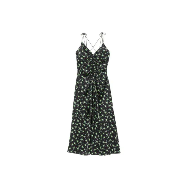 Sandro Slip Dresses Women's Black Print-0