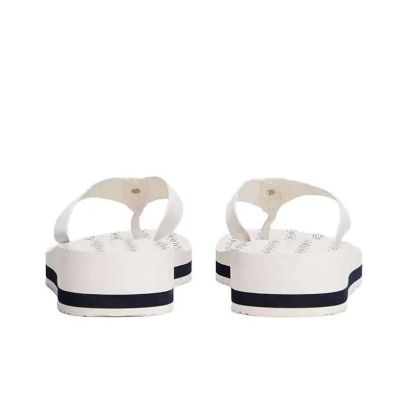 Tommy Hilfiger TH Monogram EVA Slip Resistant Flip Flops Women's White-4
