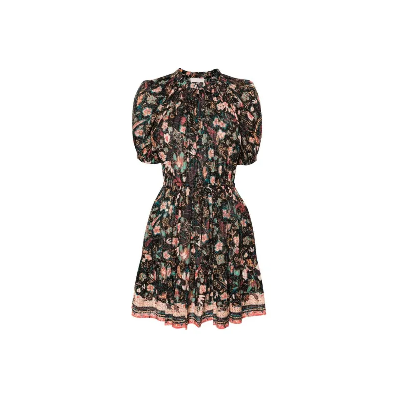 Ulla Johnson Sanna Obsidian Botanica print Minidress-0