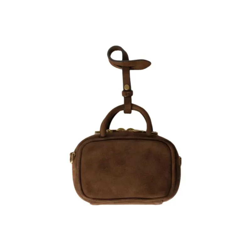 MIU MIU Beau Sheepskin Shoulder Bag, Crossbody Bag, Handbag Mini Women's Dark Brown-2