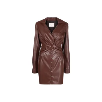 NANUSHKA Draped Mini Wrap Dress
