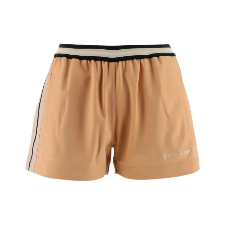 PALM ANGELS Side Stripe Track Shorts Peach Orange-0