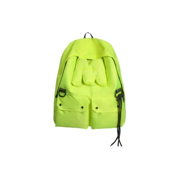 DCLOUD Nylon Backpack Regular Unisex Neon Green/Black/Neon Pink