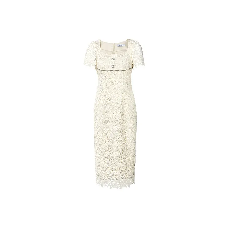 TAMMY TANGS Short Sleeved Dresses Women's Apricot-0