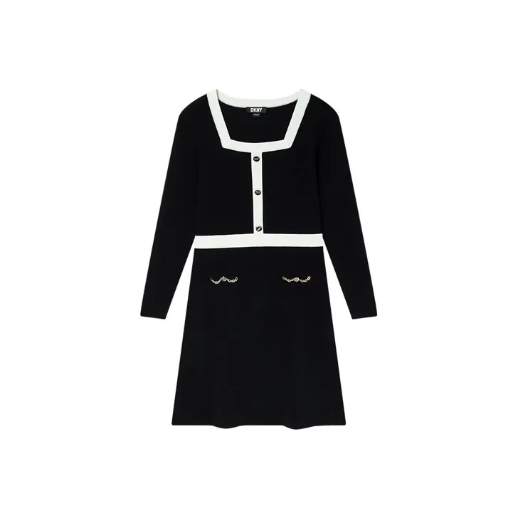 DKNY Long-Sleeved Dresses Women's Black-0
