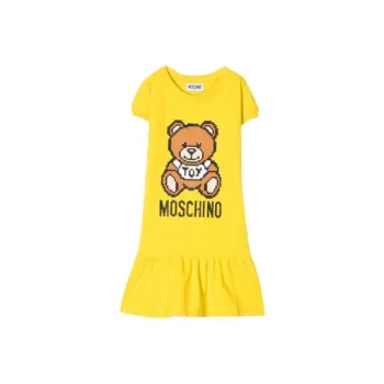 MOSCHINO Short-Sleeved Dresses Kids Yellow