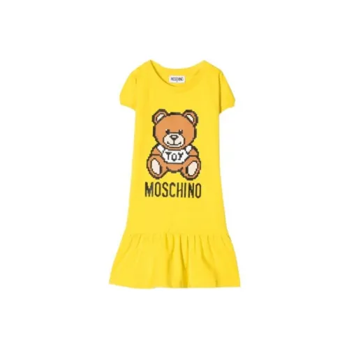 MOSCHINO Short-Sleeved Dresses Kids Yellow