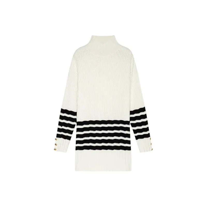 DKNY Long Sleeved Dress Women's White-0