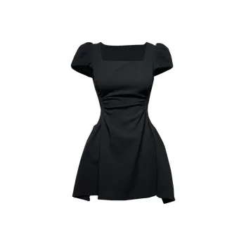 Incolore Short Sleeved Dresses Women's Black