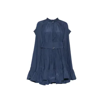 Lanvin Ruffled Belted Mini Dress