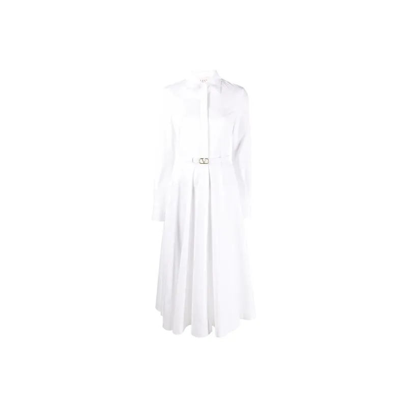 Valentino Long-Sleeved Dresses Women's White-0