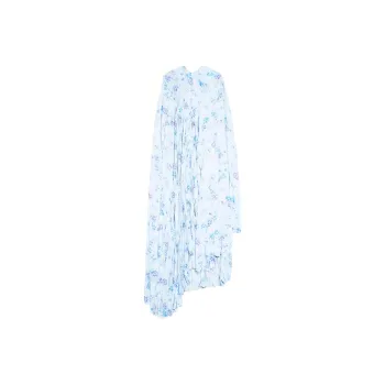 Balenciaga Floral-print Pleated Maxi Dress