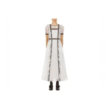 Self portrait Short Sleeved Dresses Women's White & Black