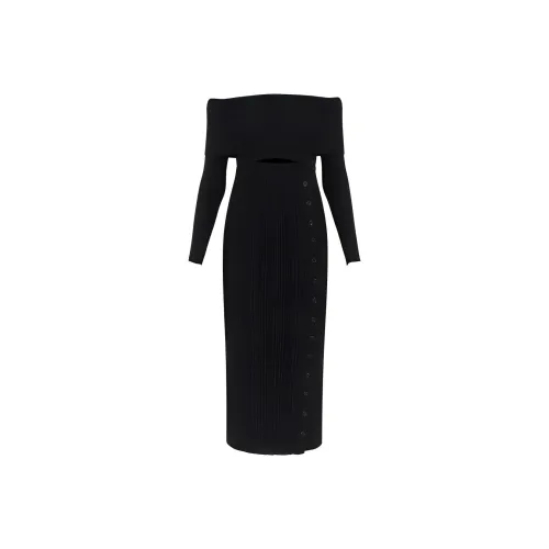 Self portrait Off shoulder Ribbed Midi Dress