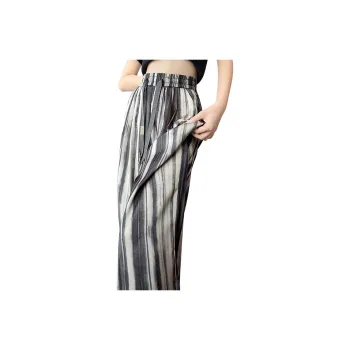 Cypress House Casual Pants Women's Black Gray Stripes