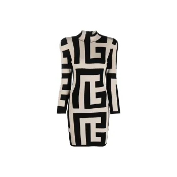 BALMAIN Geometric print Dress