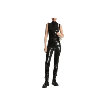 MICHAEL KORS Sequined Stretch Jersey Leggings Leggings Women's Black