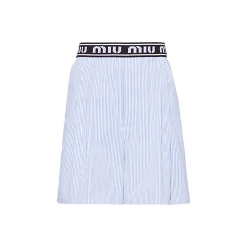 MIU MIU SS21 Casual Shorts Women's Blue