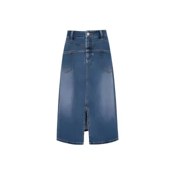 Hush Puppies SS24 Denim Long Skirts Women's Blue