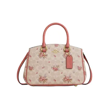 COACH Canvas Handbag Trumpets Women's Multicolor