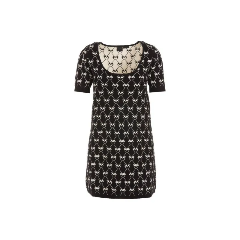 PINKO Short Sleeved Dress Women's Black-0