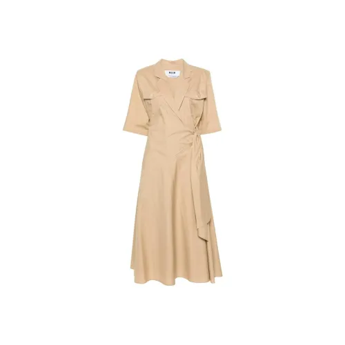 MSGM Wraparound Midi Dress