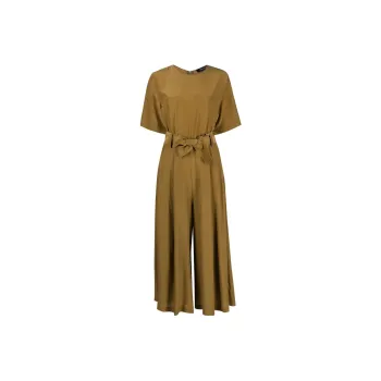 Fabiana Filippi Belted Cropped Jumpsuit