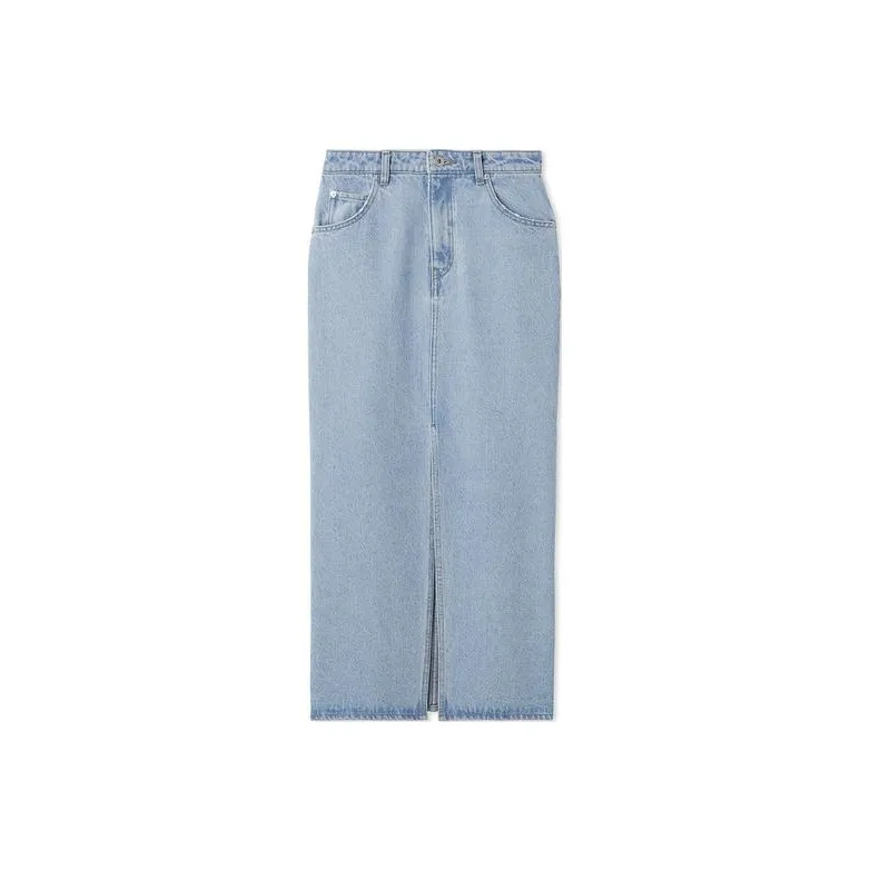 Lily Brown Denim Long Skirts Women's-0