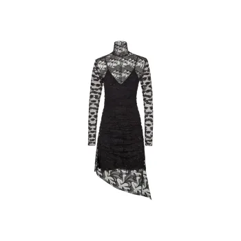 FENDI SS22 Long-Sleeved Dresses Women's Black