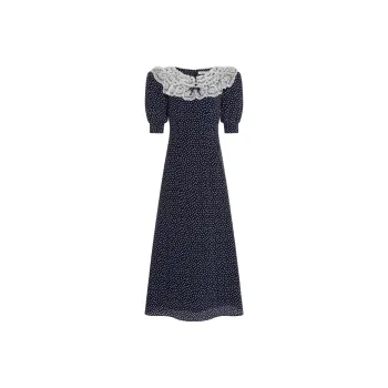 Alessandra Rich Polka dot Maxi Dress