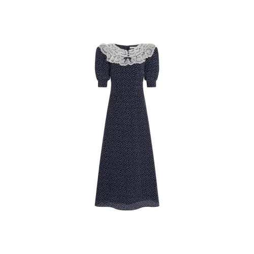 Alessandra Rich Polka dot Maxi Dress