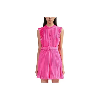 Self portrait Sleeveless Dresses Women's Neon Pink